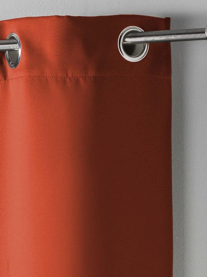 Rideau court obscurcissant 90 % adapté radiateur Orange - Kiabi