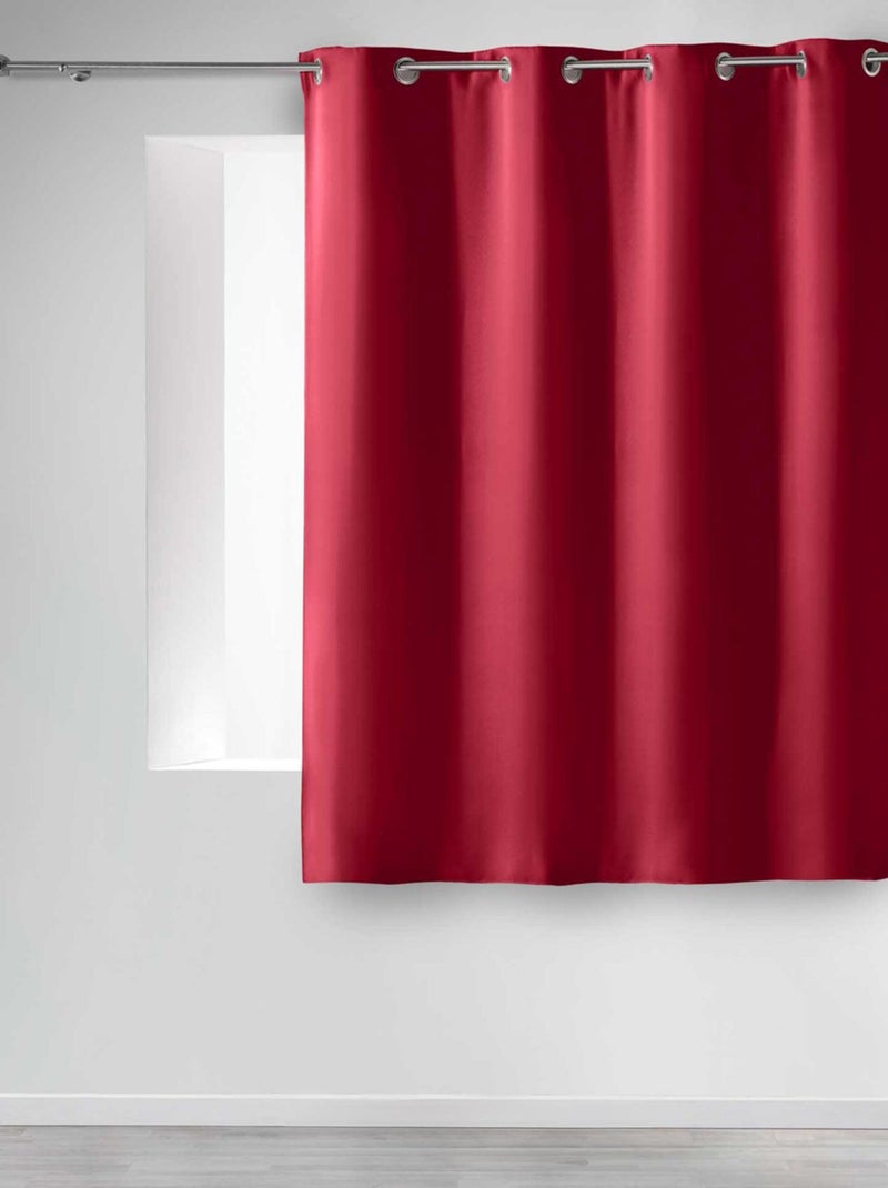 Rideau court obscurcissant 90 % adapté radiateur Rouge carmin - Kiabi
