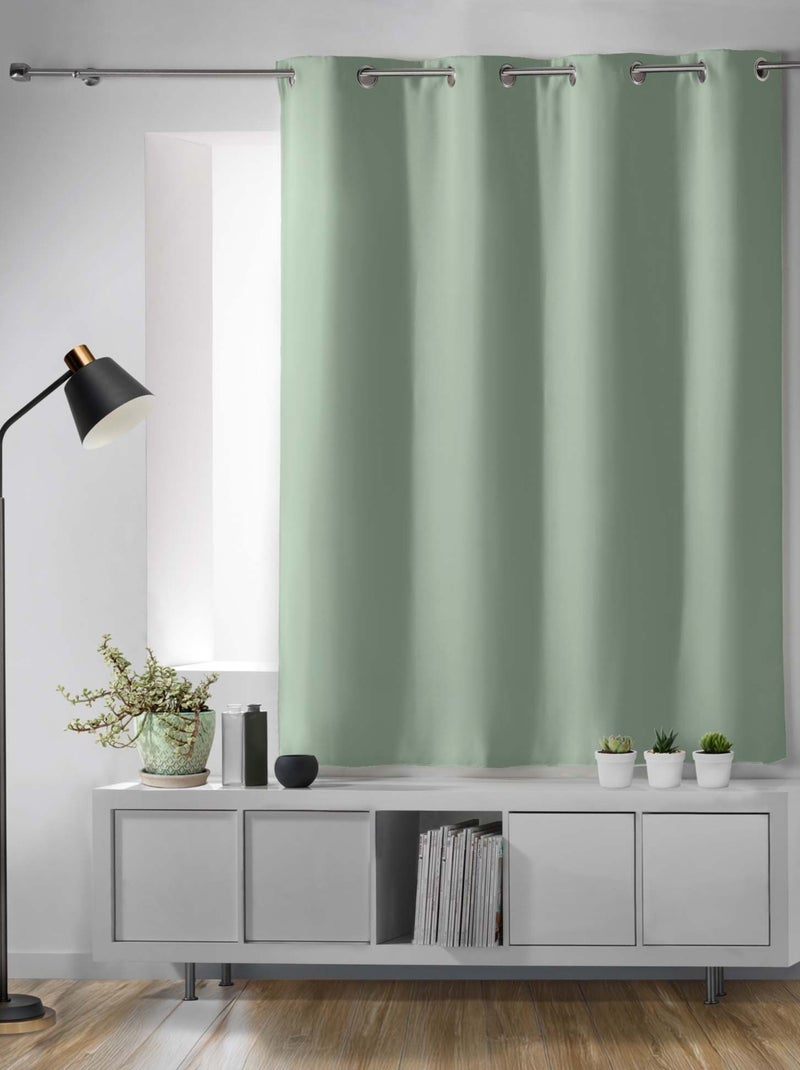 Rideau court obscurcissant 90 % adapté radiateur Vert olive - Kiabi