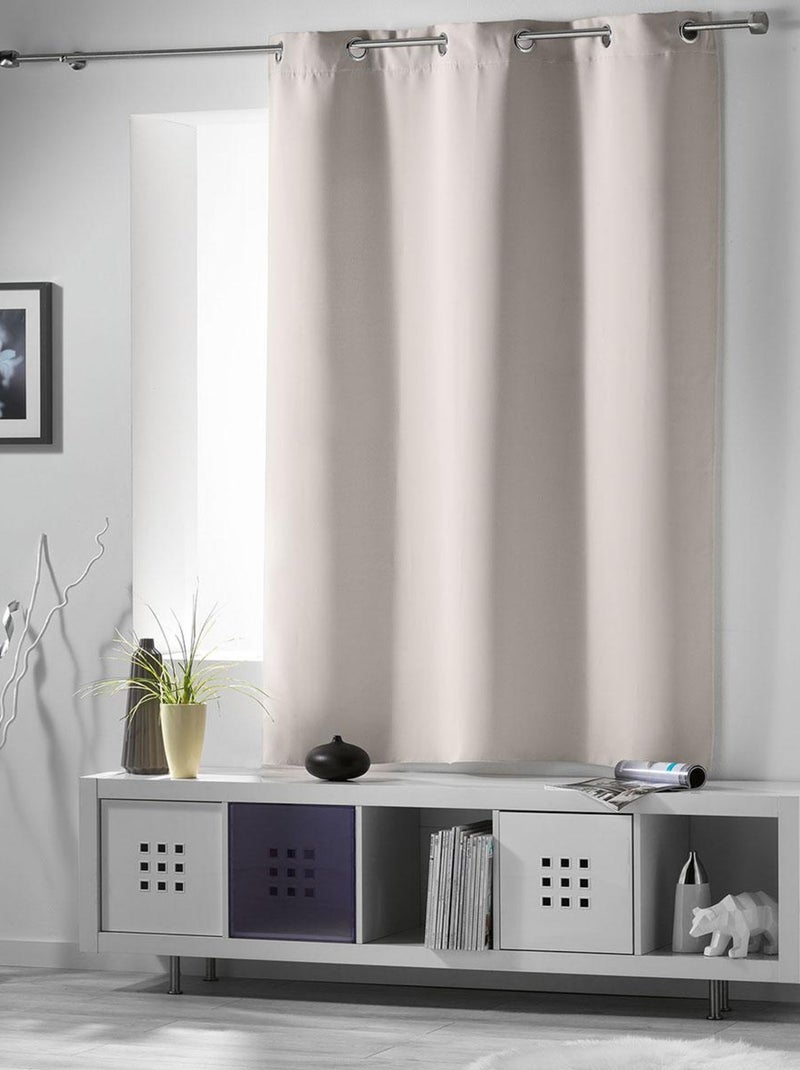 Rideau court occultant 90 % adapté radiateur Blanc cassé - Kiabi