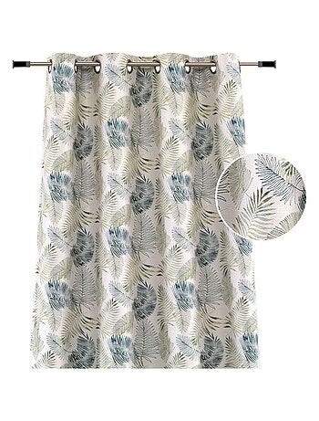 Rideau d'ameublement 140x250cm motifs feuillages "Joao