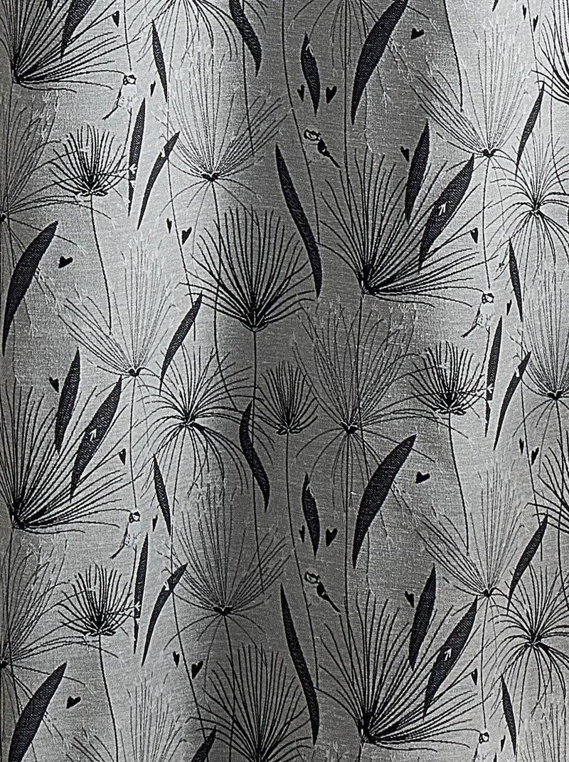 Rideau d'ameublement à jacquard papyrus Noir - Kiabi