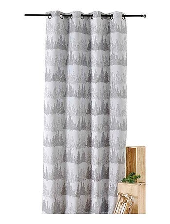 Rideau d'ameublement au paysage enneigé