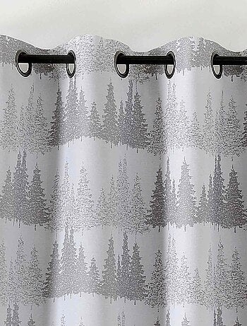 Rideau d'ameublement au paysage enneigé