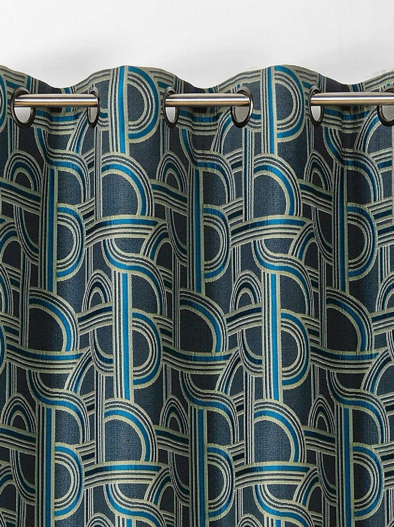 Rideau d'ameublement au style de l'Orient Express Bleu - Kiabi