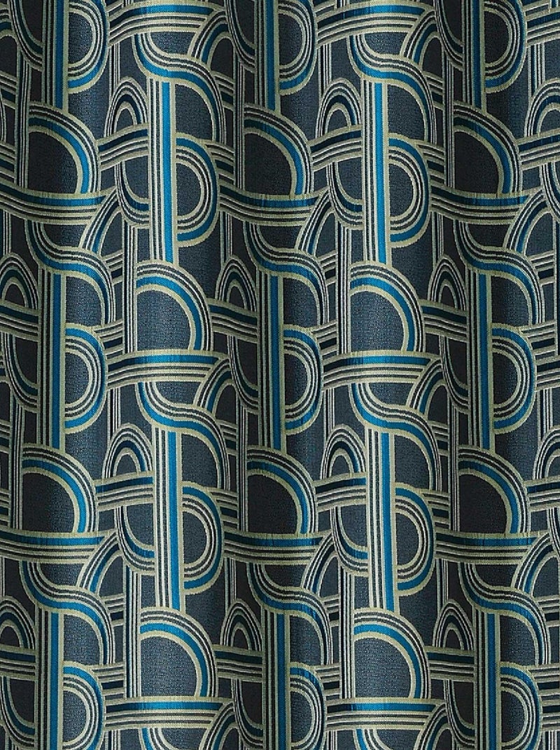 Rideau d'ameublement au style de l'Orient Express Bleu - Kiabi