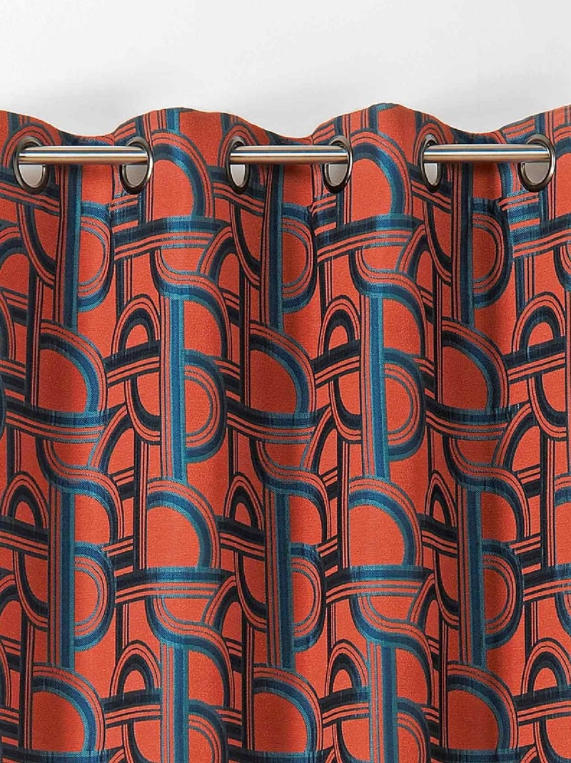 Rideau d'ameublement au style de l'Orient Express Rouge - Kiabi