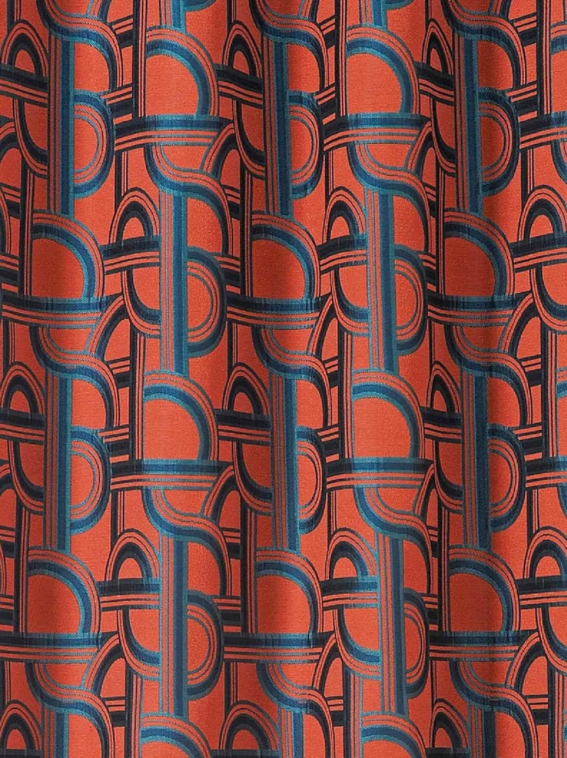 Rideau d'ameublement au style de l'Orient Express Rouge - Kiabi