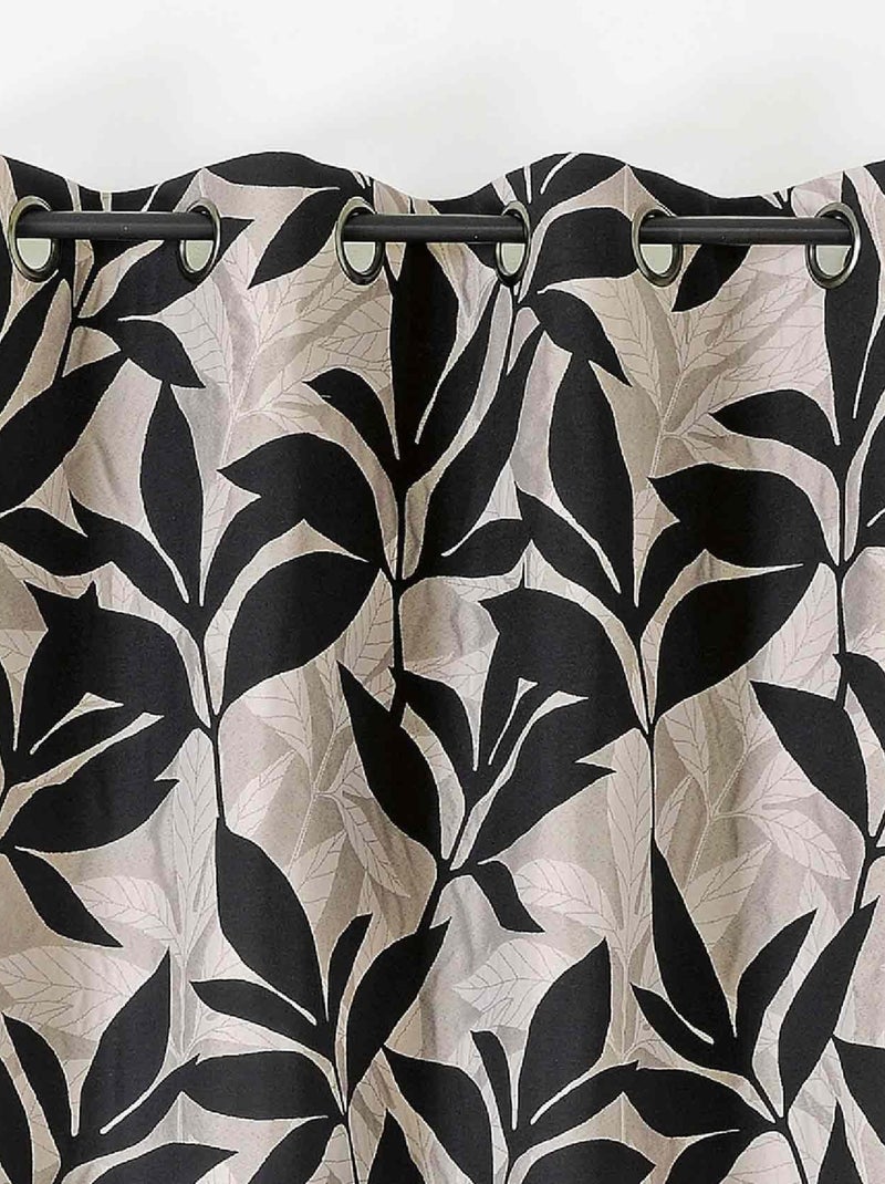 Rideau d'ameublement aux feuillages exotiques Beige - Kiabi
