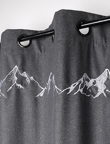 Rideau d'ameublement brodé montagne