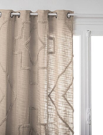 Rideau d'ameublement en coton tufté