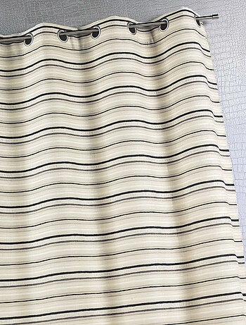 Rideau d'ameublement en jacquard à fines rayures