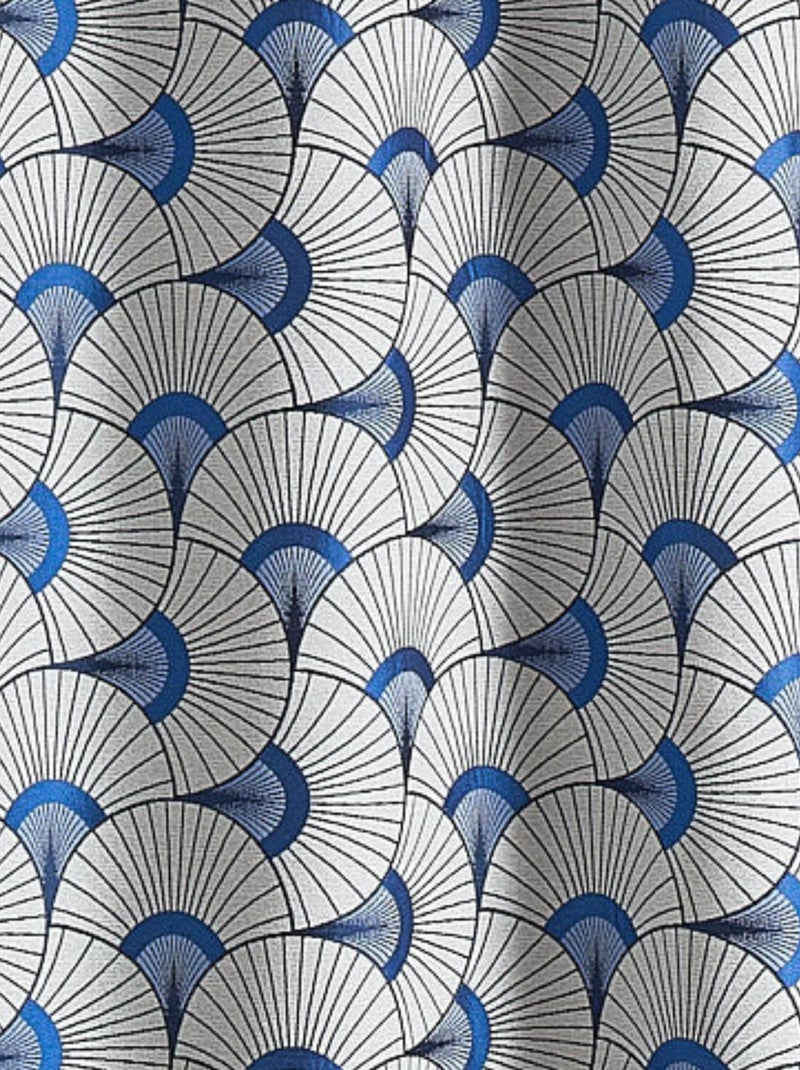 Rideau d'ameublement en jacquard Bleu - Kiabi