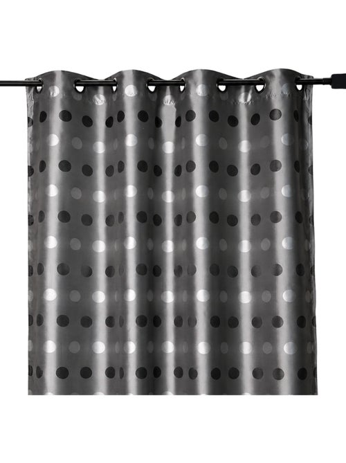 Rideau d'ameublement en jacquard pois bimbo - Kiabi