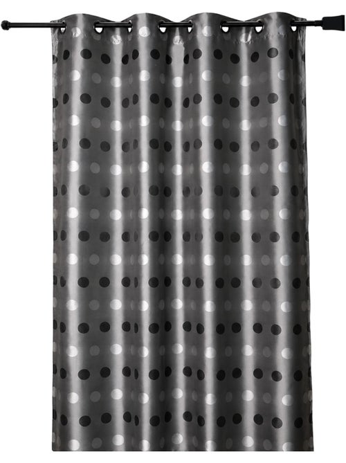 Rideau d'ameublement en jacquard pois bimbo - Kiabi