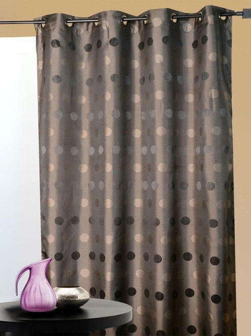 Rideau d'ameublement en jacquard pois bimbo - Kiabi