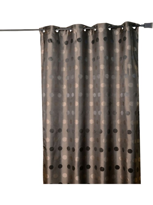 Rideau d'ameublement en jacquard pois bimbo - Kiabi