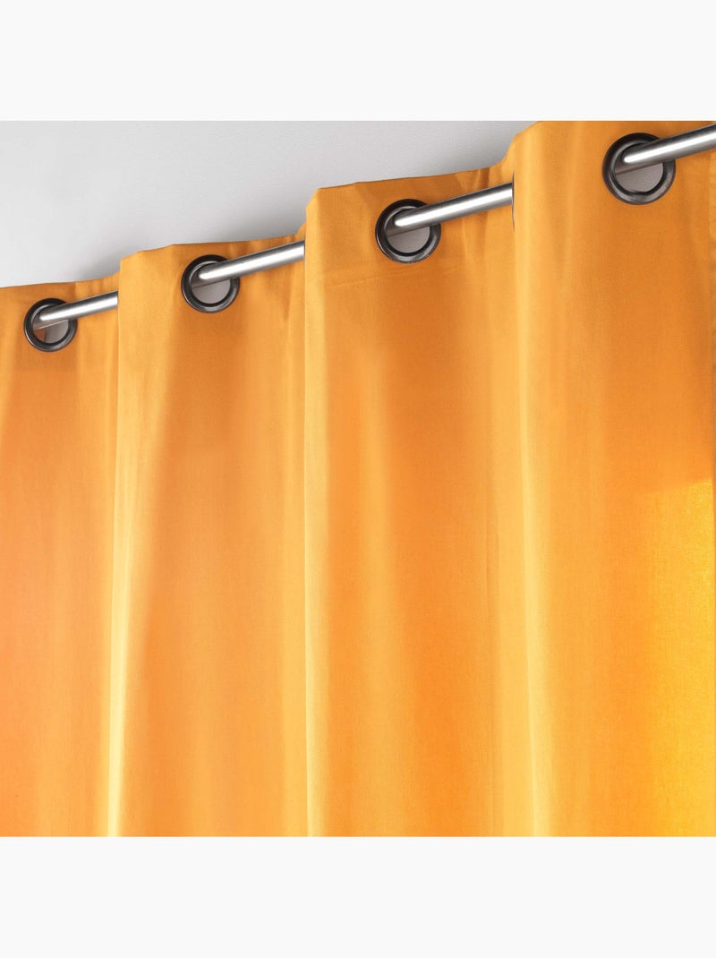 Rideau d'ameublement en poly/coton recyclé Jaune - Kiabi