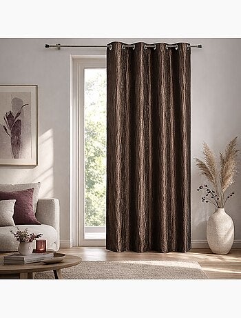 Rideau d'Ameublement en Taffetas Froissé