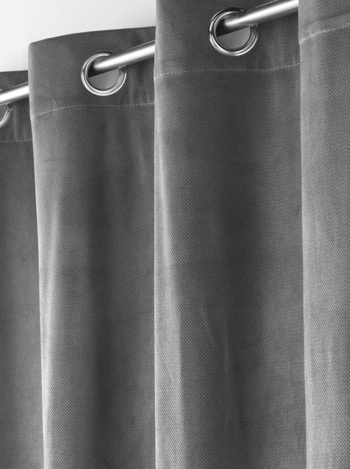 Rideau d'ameublement en velours reliefé - Kiabi