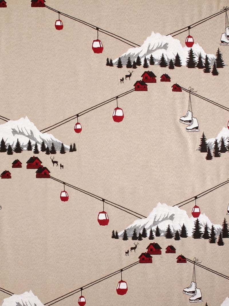 Rideau d'ameublement esprit montagne "Chamonix" Beige - Kiabi