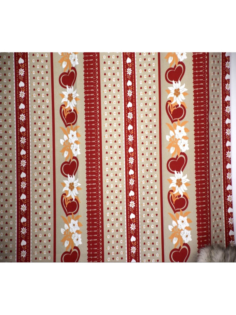 Rideau d'ameublement montagne "Heidi" 180x240cm Rouge - Kiabi