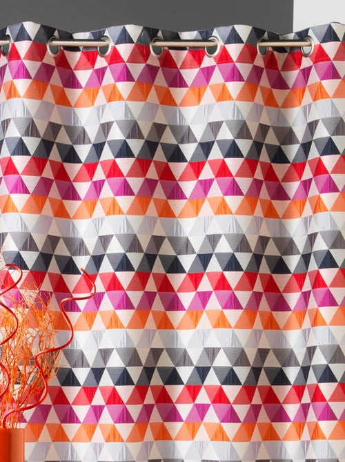 Rideau d'ameublement motifs triangles - Kiabi
