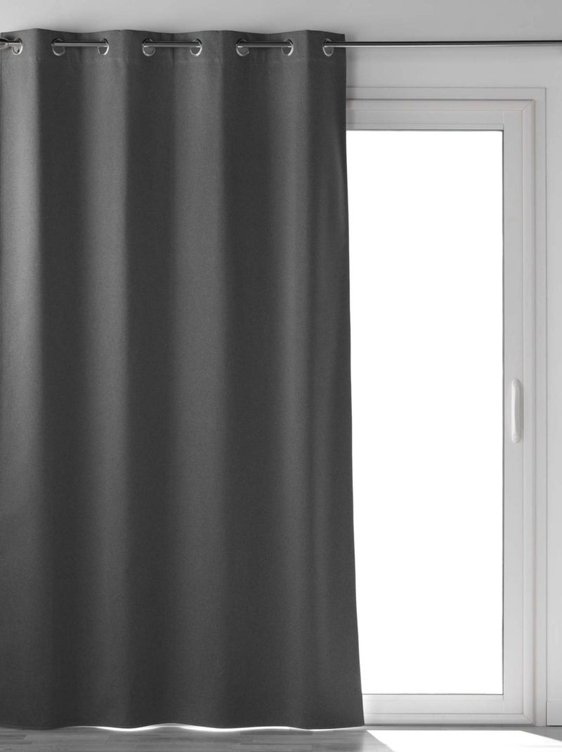 Rideau d'ameublement occultant et isolant gris anthracite - Kiabi