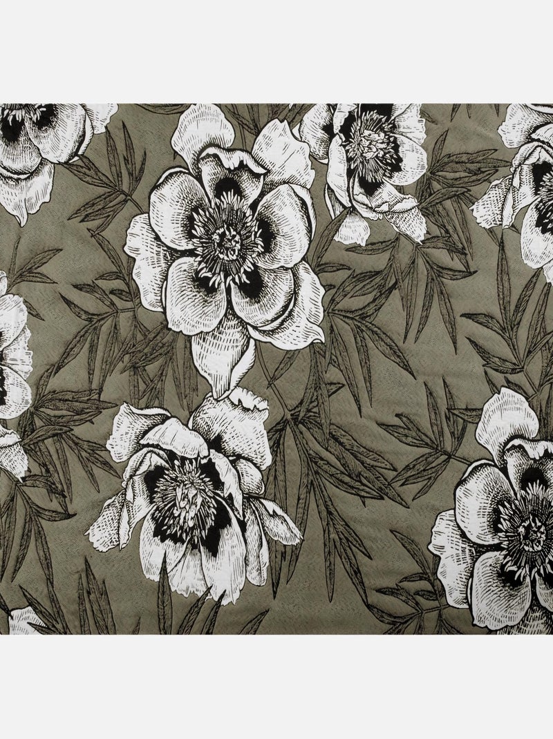 Rideau d'ameublement "Peonia" Vert kaki - Kiabi