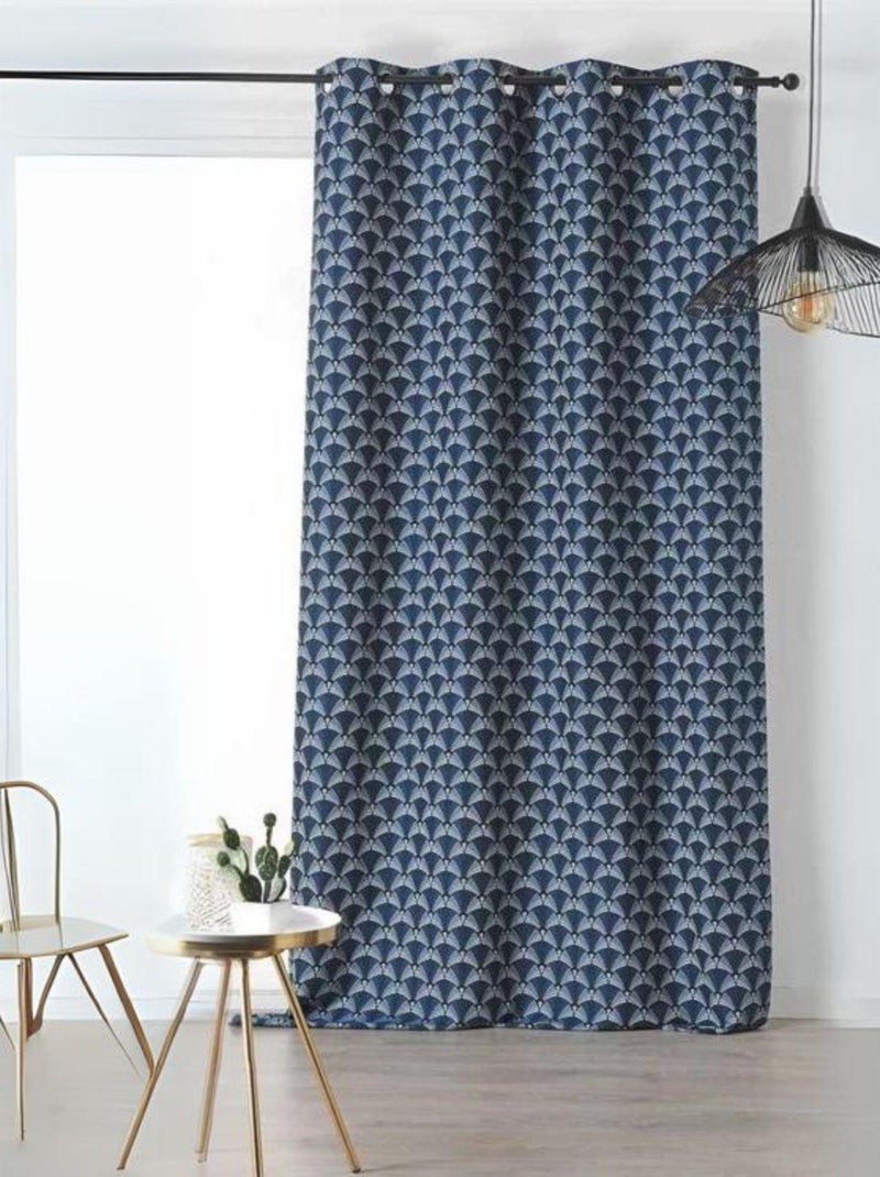 Rideau D'Ameublement Style Année 30 Bleu foncé - Kiabi