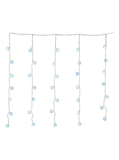 Rideau de Boules Lumineuses 35 LED Blanc Fixe - Kiabi