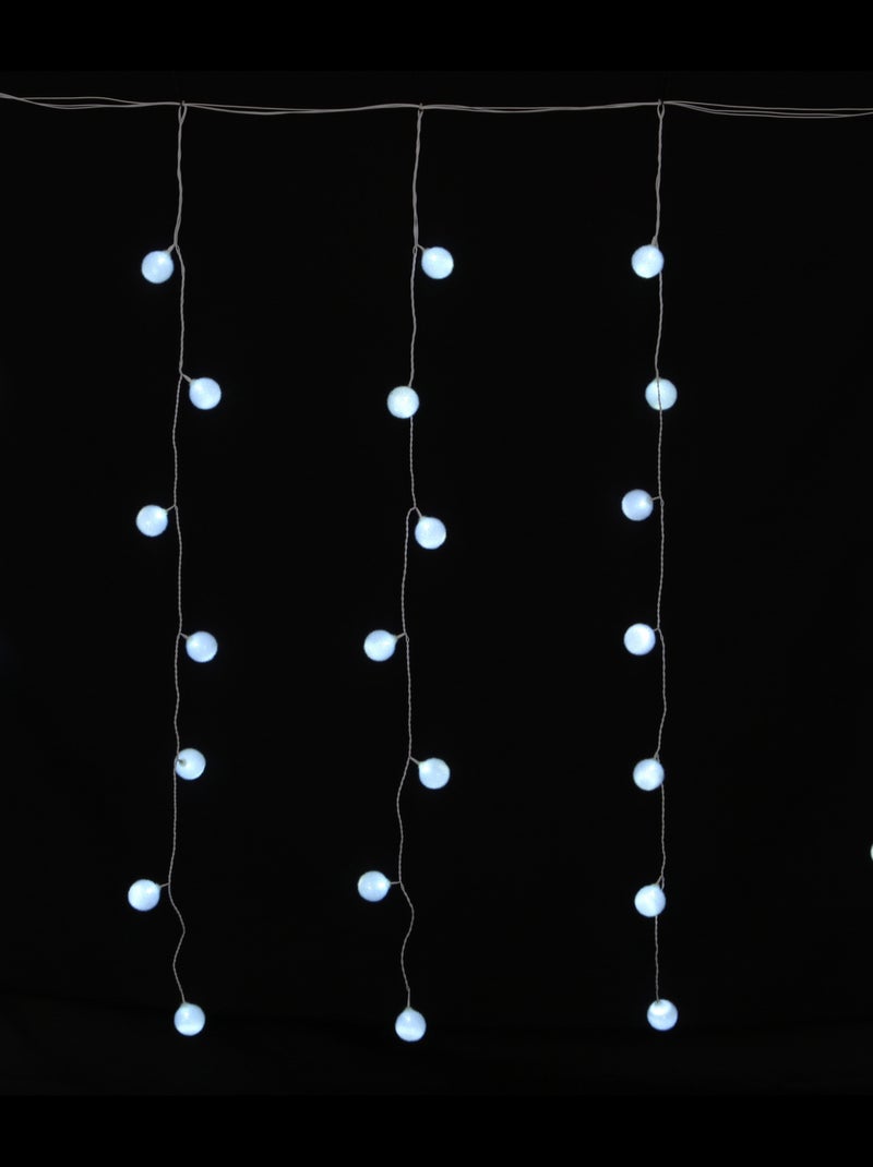 Rideau de Boules Lumineuses 35 LED Blanc Fixe Blanc - Kiabi