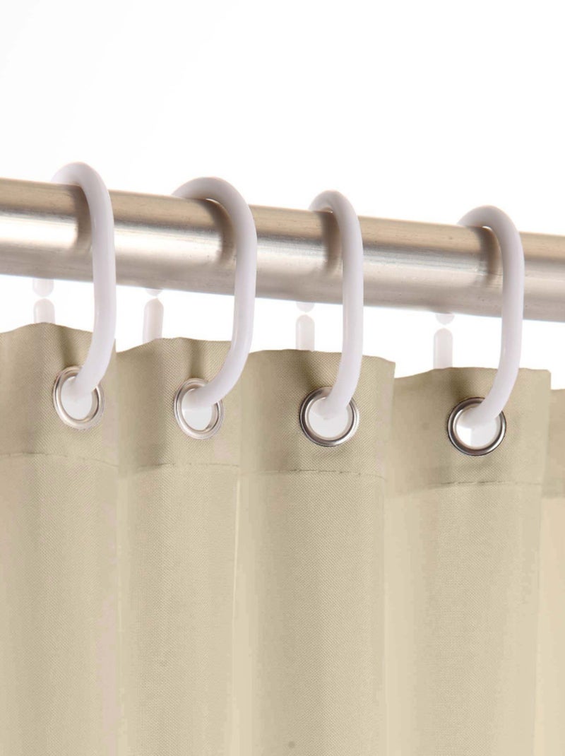 Rideau de douche 180 x 200 cm – PEVA Uni Taupe - Kiabi
