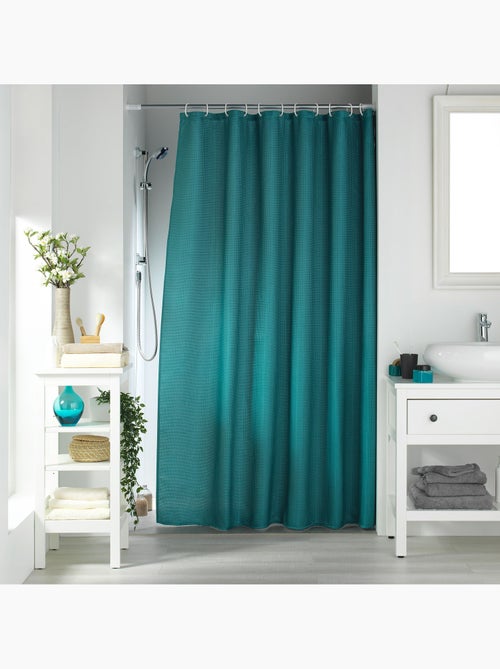 Rideau de douche 180 x 200 cm Quartz emeraude - Kiabi