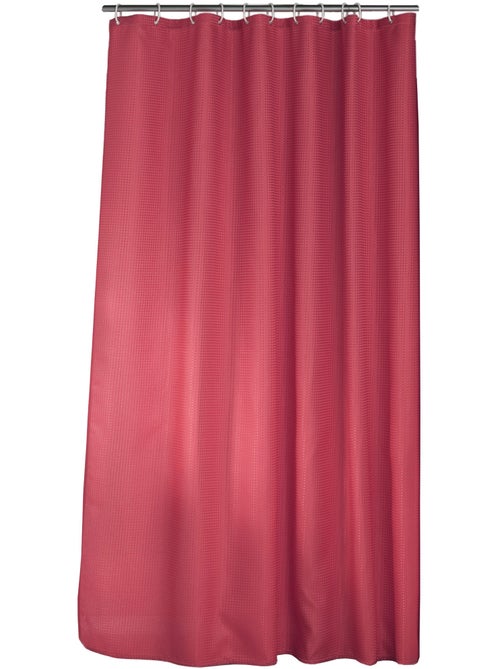 Rideau de douche 180 x 200 cm Quartz framboise - Kiabi