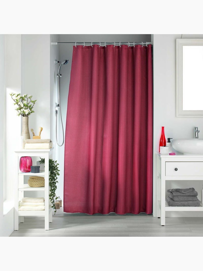 Rideau de douche 180 x 200 cm quartz ocre Ocre - Kiabi