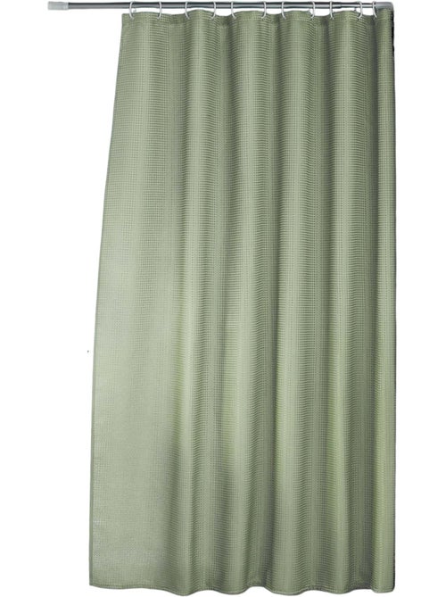 Rideau de douche 180 x 200 cm Quartz sauge - Kiabi Rideau de douche 180 x 200 cm Quartz sauge - Kiabi