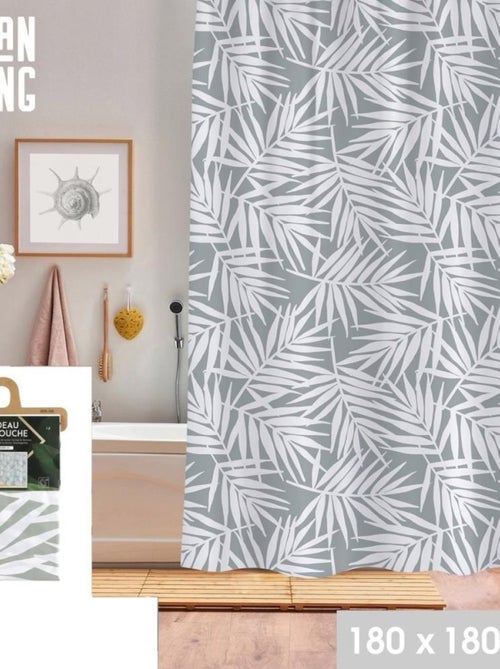 Rideau de douche 180x180 cm Jungle - Kiabi Rideau de douche 180x180 cm Jungle - Kiabi