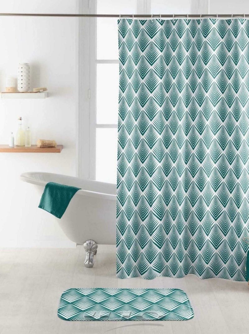 Rideau de douche 180x200 Blue Art Bleu - Kiabi