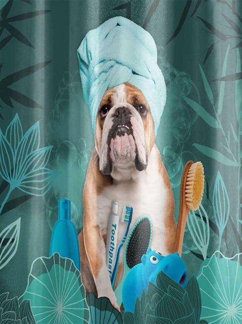 Rideau de douche 180x200 Doggy Zen - Kiabi Rideau de douche 180x200 Doggy Zen - Kiabi