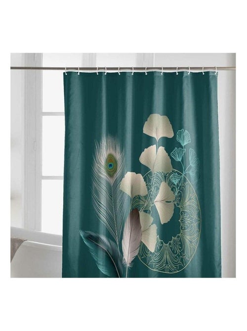 Rideau de douche 180x200 Ginko Blue - Kiabi