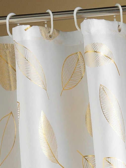 Rideau de douche 180x200 JOYA avec 12 anneaux - Kiabi