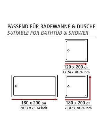 Rideau de douche à carreaux