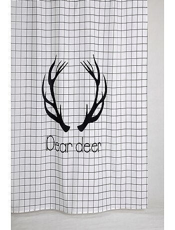 Rideau de douche à motif renne DEAR