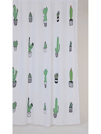 Rideau de douche à motifs cactus CACTUS