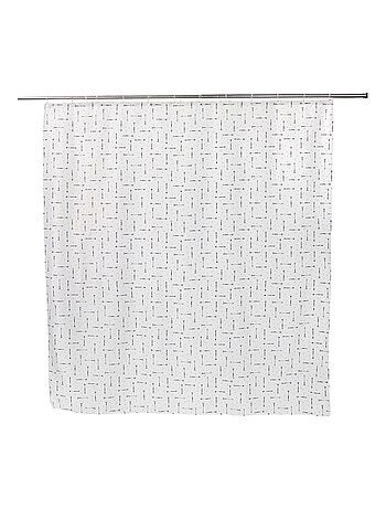 Rideau de douche à motifs géométriques ARROW BLACK