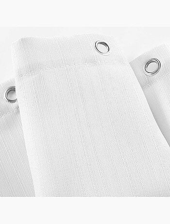 Rideau de douche avec crochets 180 x 200 cm Yalline blanc