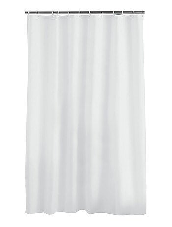 Rideau de douche avec crochets 180x200cm polyester uni