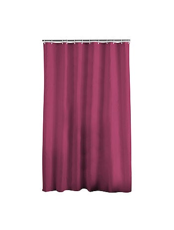 Rideau de douche uni avec crochets