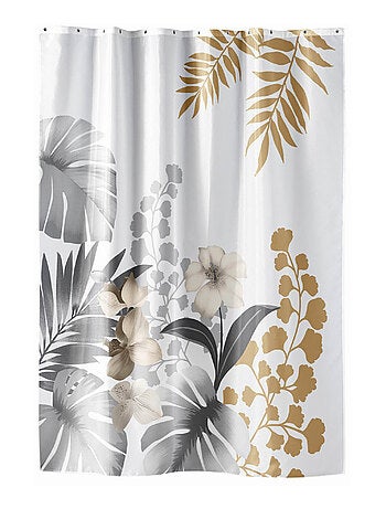 Rideau de Douche avec Crochets Kelly Blanc